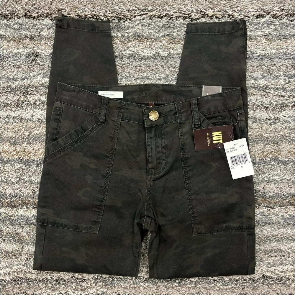 KUT From The Kloth Camo Ankle Skinny Jeans Sz 2 NWT | KUT Camouflage Jeans NEW-